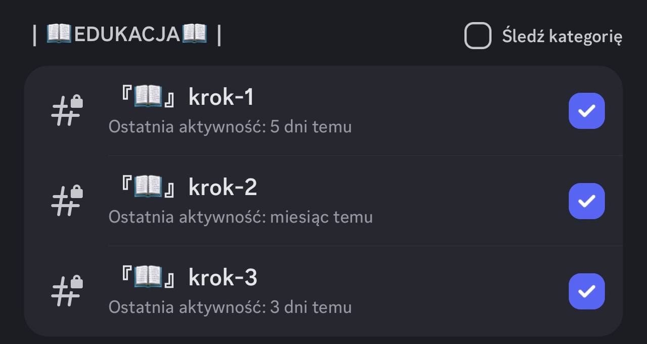 Realna sekcja edukacyjna serwera